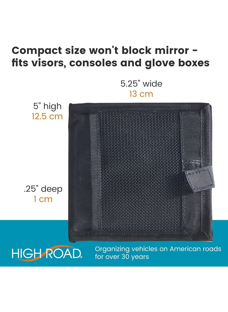 High Road Car Registration and Insurance Card Holder for Sun Visor, Glove Box or Console with 2 Clear Hidden Car Document Pockets - Image 2